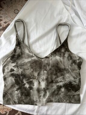 lululemon athletica Tie-Dye Tank Top in Olive and White